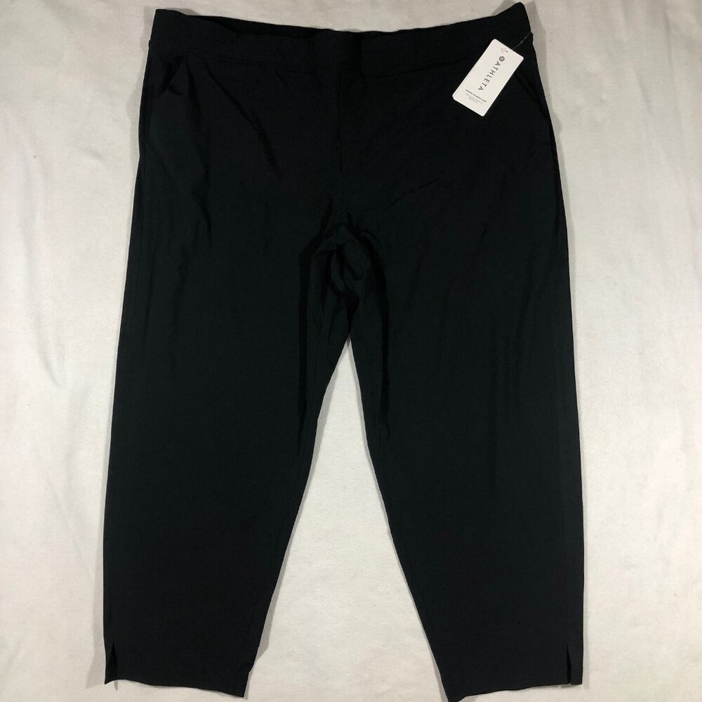 NEW Athleta Womens 26 Plus Brooklyn Ankle Pant Black 198671-00 $89 NWT